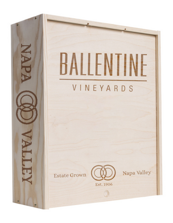 Ballentine Wooden 3 bottle Box 1
