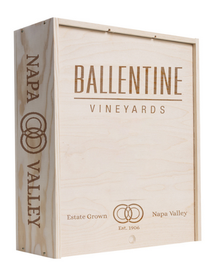 Ballentine Wooden 3 bottle Box